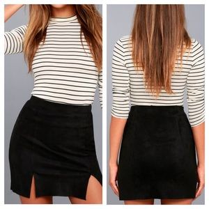 LULUS Suede Mini Skirt